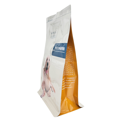 acheter 2.5KG papier imprimé personnalisé revêtu de fond plat Pet Dog Cat Traite Food Pocket Re-verrouillable Pet Dog Stand Up Pocket avec fermeture à glissière online manufacture