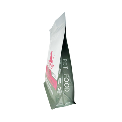 acheter Sacs de nourriture secs pour animaux de compagnie en blanc mat personnalisés 2500g avec fermeture à glissière 8 côtés online manufacture