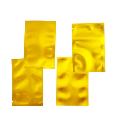 acheter Sacs en feuille de Mylar plat ouverts à l'ouverture en métal d'or imprimé pour l'alimentation, le stockage d'accessoires online manufacture
