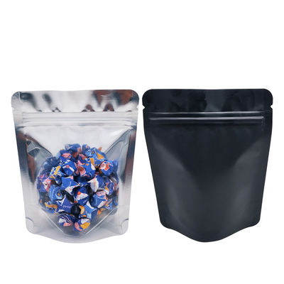 acheter Avant clair noir mat arrière 13mil 3,5g Mylar Ziplock Sacs debout pour les fleurs de mauvaises herbes online manufacture