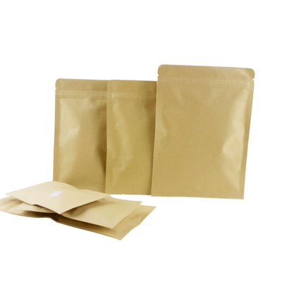 acheter Foil d'aluminium revêtu de papier kraft étanche à la chaleur sac fermeture à glissière plat pour grains de café feuilles de thé collations emballage alimentaire online manufacture