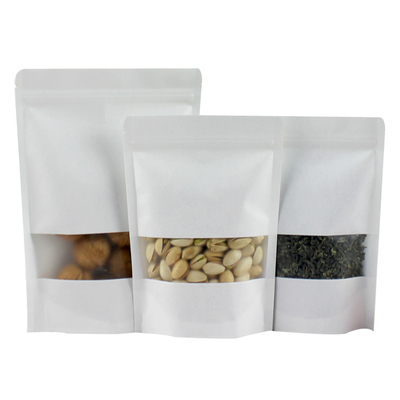 acheter Papier blanc PLA biodégradable Poches debout à fermeture fermée sac fermeture à glissière 16 oz online manufacture