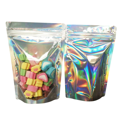 acheter Foil d'aluminium recouvre-bouteille devant clair 4x6 Holographique Stand Up Mylar Bags pour les bijoux maquillage Lips Gloss Emballage de stockage online manufacture