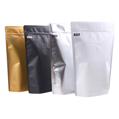 acheter 1/2 livre 250g papier d'aluminium Stand Up Sac à café avec soupape de dégazage Ziplock online manufacture