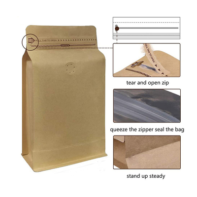 acheter Sacs en papier brun à fond plat de dégazage à sens unique de qualité supérieure online manufacture