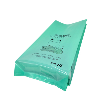 Sacs d'emballage pour litière de chat scellés à vide et recyclables avec fenêtre transparente
