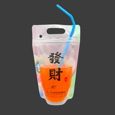 Sacs de boissons personnalisés Sacs de boissons pour adultes Pour les fêtes d'été Sacs de boissons avec fermeture à glissière et pailles