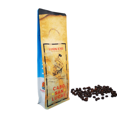 500 grammes 1.1 LB Matte Flat Bottom Poches Sac avec fermeture à glissière déchirée pour les grains de café Emballage