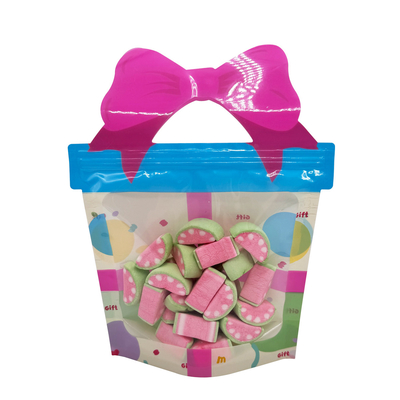 Sacs à main en plastique en fermeture à glissière en forme de sacs debout pour emballer des bonbons