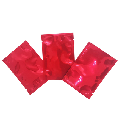 Bonnes bouteilles métalliques rouges vives à vide Mylar pour le thé aux fleurs, le thé vert, le thé rouge