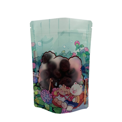 Pre fait sur mesure en plastique Stand Up Barrier Poches avec fenêtre transparente et fermeture à glissière pour les noix Bonbons gâteaux nourriture
