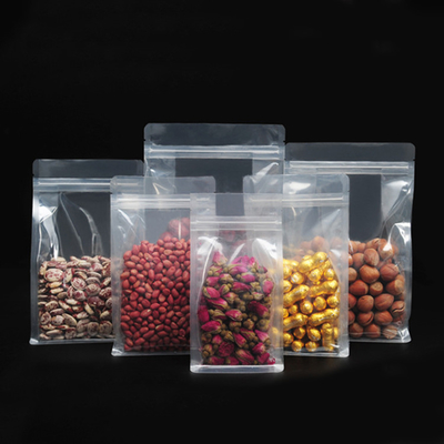 La chaleur scellée transparente de qualité alimentaire carré bas debout sacs d'impression numérique sacs de bonbons