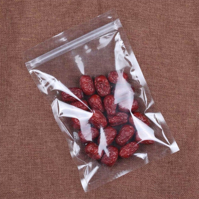 Fermeture thermique à nouveau verrouillable sac plat transparent clair avec fermeture à glissière pour les bijoux alimentaires