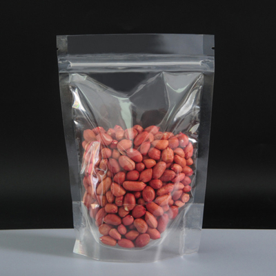 Poches à fermeture à glissière transparente personnalisées avec encoche déchirante pour emballage alimentaire